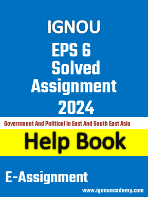 IGNOU EPS 6 Solved Assignment 2024